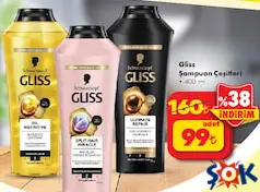 GLİSS ŞAMPUAN ÇEŞİTLERİ 400 ML
